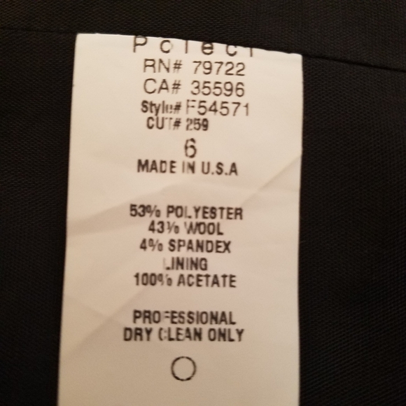 Poleci Charcoal Grey w/ Contrast Stitching Jacket - SZ 6 - Picture 8 of 8